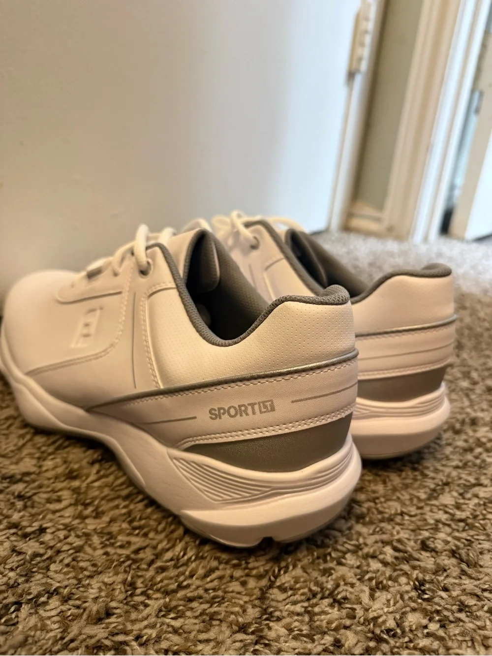 NEW FootJoy White SportLT Men’s Golf Shoes- Size 12